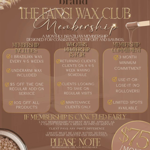 The fansi wax club membership